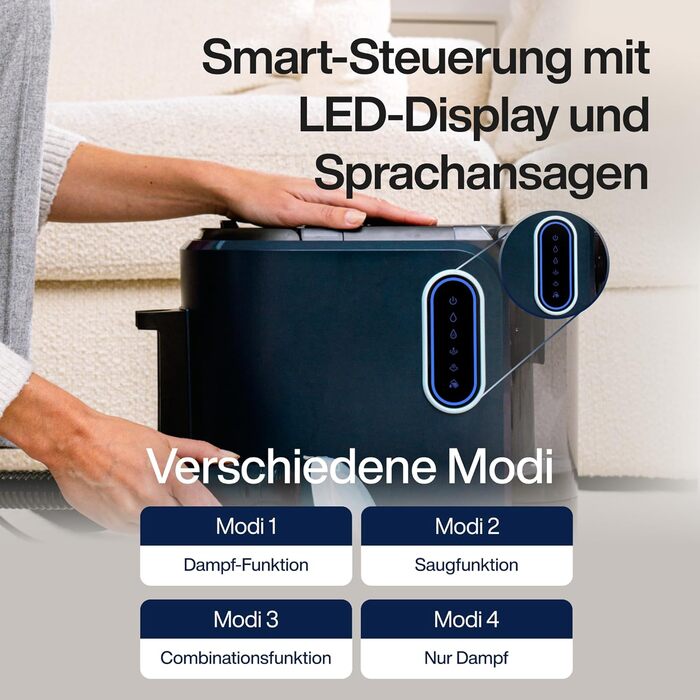 Samako Теперішній очищувач килимів та м'яких меблів – компактний ручний пристрій, потужний 400W двигун, 2 великі резервуари для води, підходить для всіх типів тканини (потужна версія (2000 Вт))