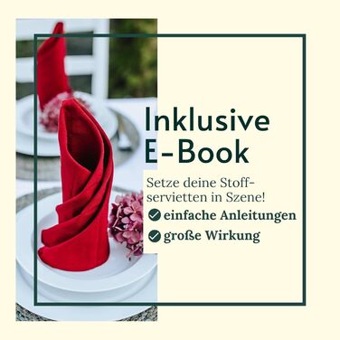 BewusstGrün I 12 Fair & Sustainable Cloth Napkins + Folding Instructions | 100% Organic Cotton | 45x45 cm Gray