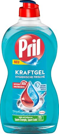 Засіб для миття посуду Pril Kraft Gel Гігієнічна свіжість, 450 мл (набір 14 шт), ефективне видалення жиру та запахів