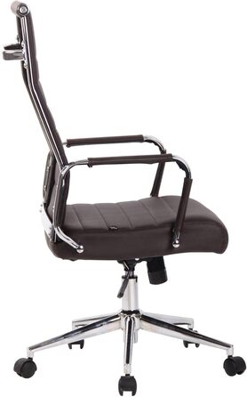 Офісний стілець Kolumbus з штучної шкіри, регульована висота, колір: коричневий