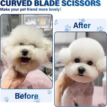 Професійна вигнута ножиці для грумінгу собак JASON 7' - ножиці для розрідження шерсті, з японської сталі 440C, 21 зуб, для грумерів