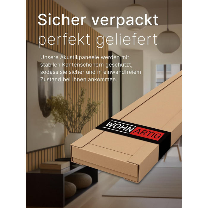 Акустичні панелі для стін на фетрі, дуб Windsor 280, 275x54 см (набір 2 шт. 275x27 см), 1.485 м²