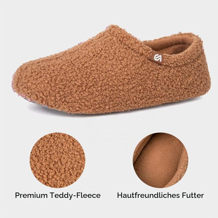 Жіночі кімнатні капці VeraCosy з фетру та ефектом пам'яті (Memory Foam), закрита п'ята, утеплені флісом