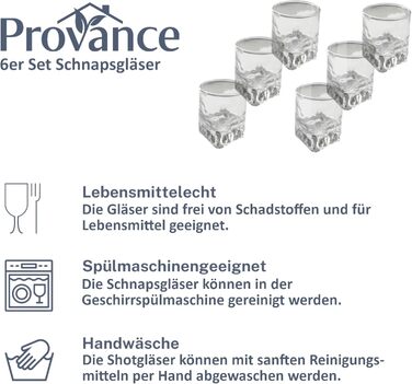 Набір келихів для шотів Provance Premium 4 шт, 40 мл (кришталь) - для віскі, рому, горілки, джину