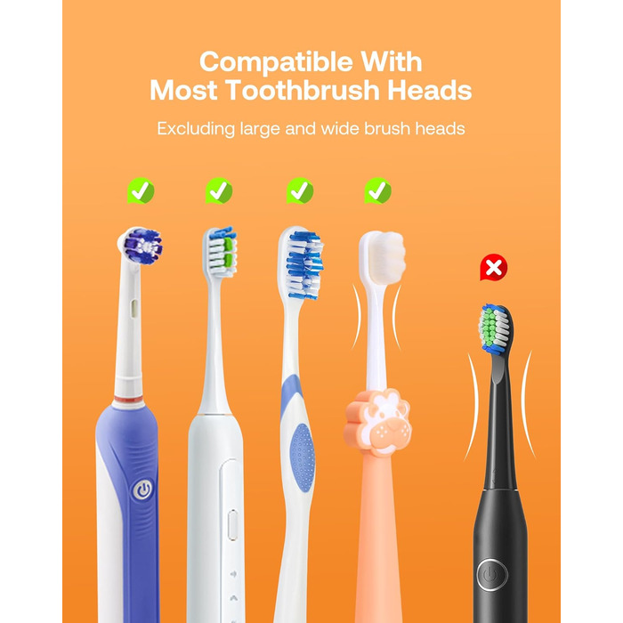Toothbrush Cleaner, Cleaning and Air Drying, LED Smart Screen, Rechargeable Wall Mount, White