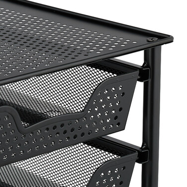 Relaxdays Drawer Unit with 3 Basket Pull-Outs