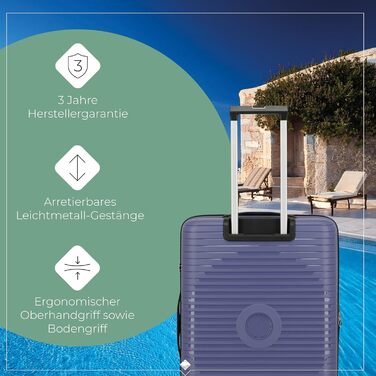 Чемодан Travelite ORBITA середній, розширюваний, 67 см, 68-78 літрів, турквіс (з TSA замком та зручною внутрішньою організацією)