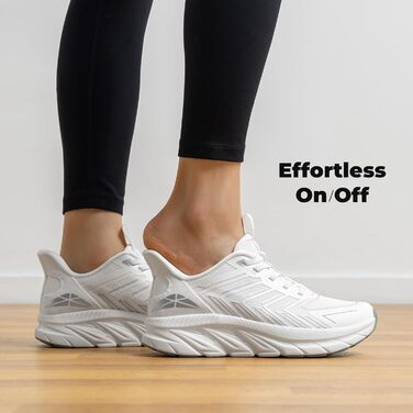 Жіночі спортивні сліпони ALLSWIFIT: зручні, дихаючі, з антиковзкою підошвою, для бігу, тенісу, фітнесу та крос-тренінгу, розмір 40.5 EU, білі