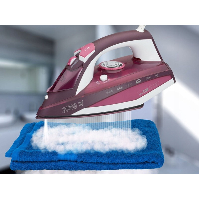 Парова праска Clatronic DB 3705, 2600 Вт, фіолетова