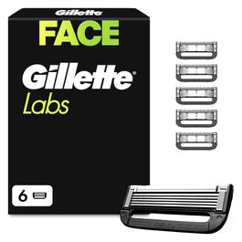 Смінні касети для чоловічих бритв Gillette Labs, оригінальні леза, чорні, 16 шт (6 шт у комплекті)