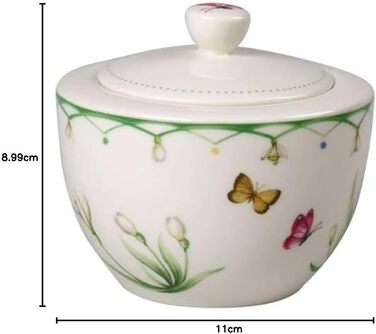 Villeroy & Boch – Colourful Spring Sugar Bowl 300 Ml White/Colourful, Dishwasher Safe, Microwave Safe, Spring Container, Easter Decoration, Easter Decor, Airtight Container, Storage Container, Premium Porcelain
