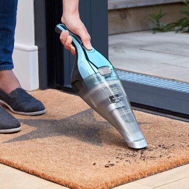 Акумуляторний пилосос ручний BLACK+DECKER Dustbuster NVC220WBC Chrome Et Bleu 7.2V (1.5Ah), безмішковий, з насадкою для щілин та зарядним пристроєм