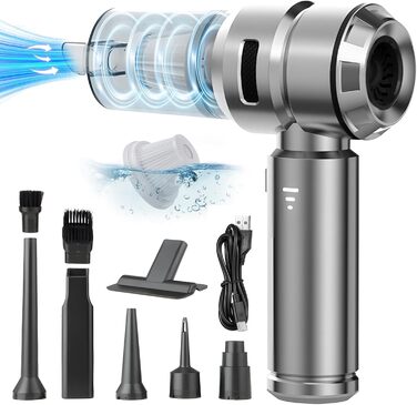 Бездротовий міні-пилосос Semflagree 23000Pa: для дому, авто, офісу. Зручний, портативний, для видалення шерсті тварин. USB-зарядка.