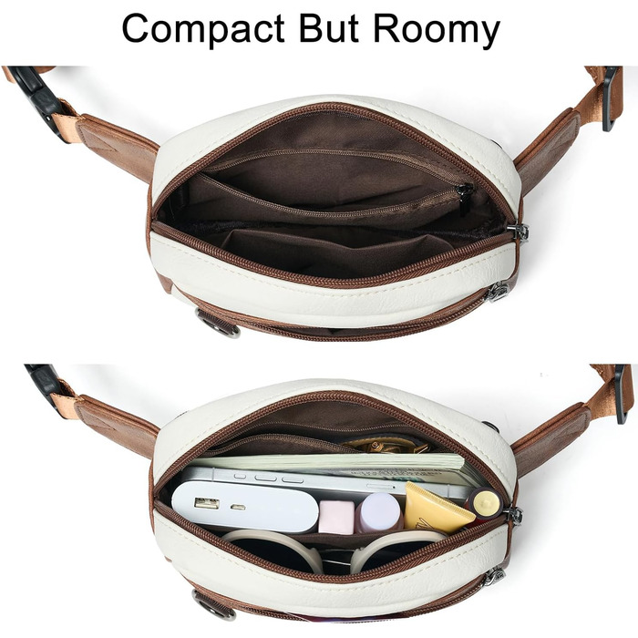 Жіноча та чоловіча поясна сумка, 2 л, веганська шкіра, коричнева, 8 дюймів. Ідеальна для подорожей, піших прогулянок та бігу.