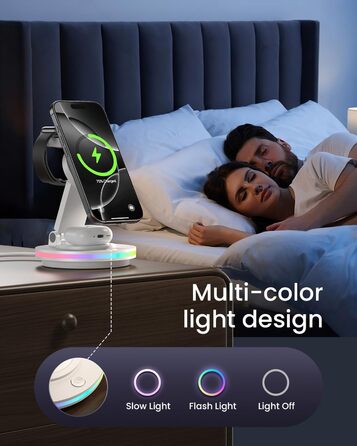 Зарядний пристрій MagSafe 3-в-1, складаний, для Apple Watch, iPhone та AirPods (білий)