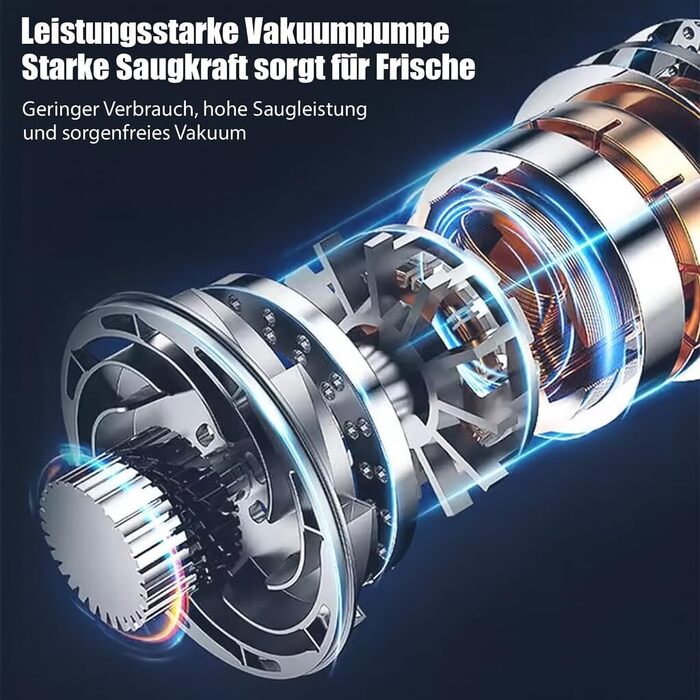 MeteMake Вакууматор автоматичний для продуктів харчування, One-Touch вакуумна запайка, компактна модель (чорний)