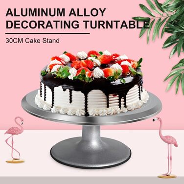 Поворотний підставка для тортів, Uten - поворотний стенд для випічки, торти, декор, алюміній
