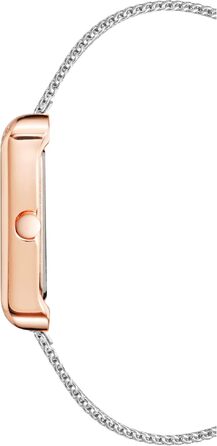Жіночий годинник Nine West з металевим плетенням (Mesh Bracelet) у кольорах срібло та рожеве золото
