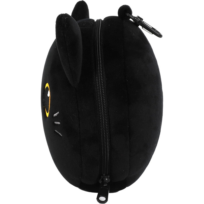 I-TOTAL® - Pillow with Sleep Mask, Locking Pillow with Hook for Travel (BLACK CAT)