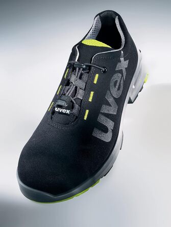 Робочі черевики Uvex 1 Halbschuh S2 SRC, чорно-лаймові, 45 EU (для жінок та чоловіків)