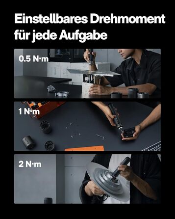 HOTO PixelDrive: Електродриль з інтелектуальним дисплеєм, 6 рівнів крутного моменту, 2000 mAh, USB-C, 30 біт, 1/4 Hex. Ідеально для ремонту електроніки та дому.