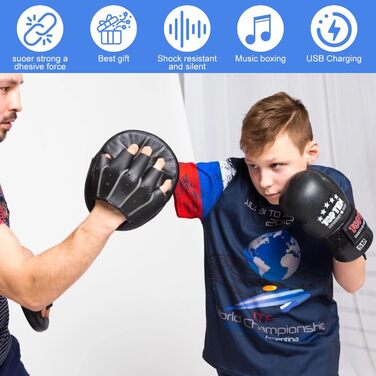 Інтелектуальна боксерська машина для кріплення на стіну, Bluetooth, чорно-сіра