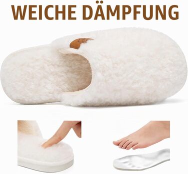 Жіночі м'які капці-тапочки Evshine з ефектом пам'яті (Memory Foam), закриті домашні капці, бежеві, розмір 40/40.5 EU
