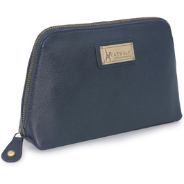 Сумка-косметичка Catwalk Collection Emma (Блакитна) - шкіряна, середнього розміру для ручної сумки