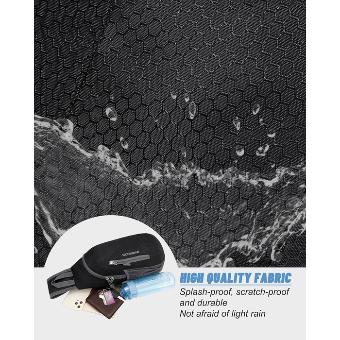 Чоловіча/Жіноча нагрудна сумка, слинг-сумка, сумка через плече, водонепроникна, для подорожей, активного відпочинку, спорту (чорна)