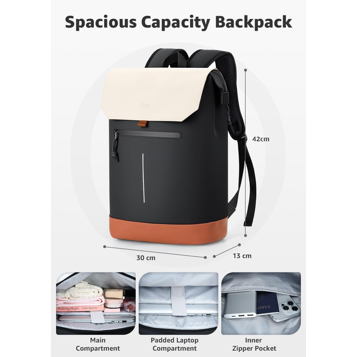 Стильний рюкзак для жінок та чоловіків з відділенням для ноутбука 15.6