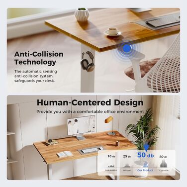 Регульований стіл Agilestic: електричний, з пам'яттю, ергономічний, для роботи, білий