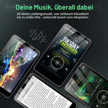 MP3 плеєр SWOFY з Bluetooth та WiFi, 4.0