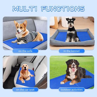 Килимок охолоджуючий для собак та котів, самоохолоджуючий, 65x50 см, з нетоксичним гелем