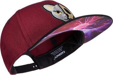 Кепка бейсболка Snapback Cadency® унісекс, бордова, регульований розмір