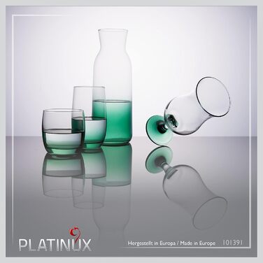 Бокали для коктейлів PLATINUX Ombre 400 мл (набір 6 шт.) скляні, зелені, для вечірок
