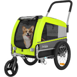 Універсальний візок-перевозник для собак Tiggo VS Pets Medium: 2-в-1 (велосипедний, буксирний)