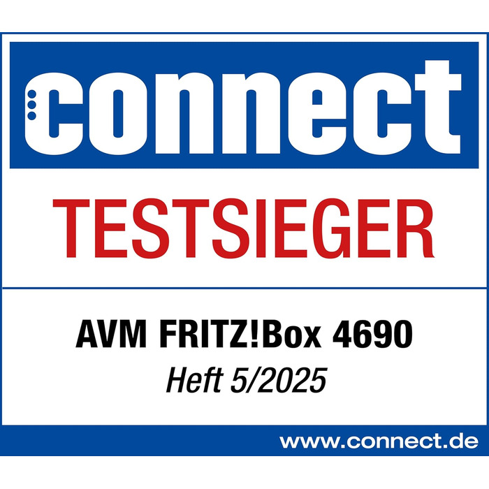 Fritz!Box 4690: Wi-Fi 7 Mesh Роутер для кабелю, DSL або оптики, до 6960 Мбіт/с, 1x 10G WAN, 3x 2.5G LAN