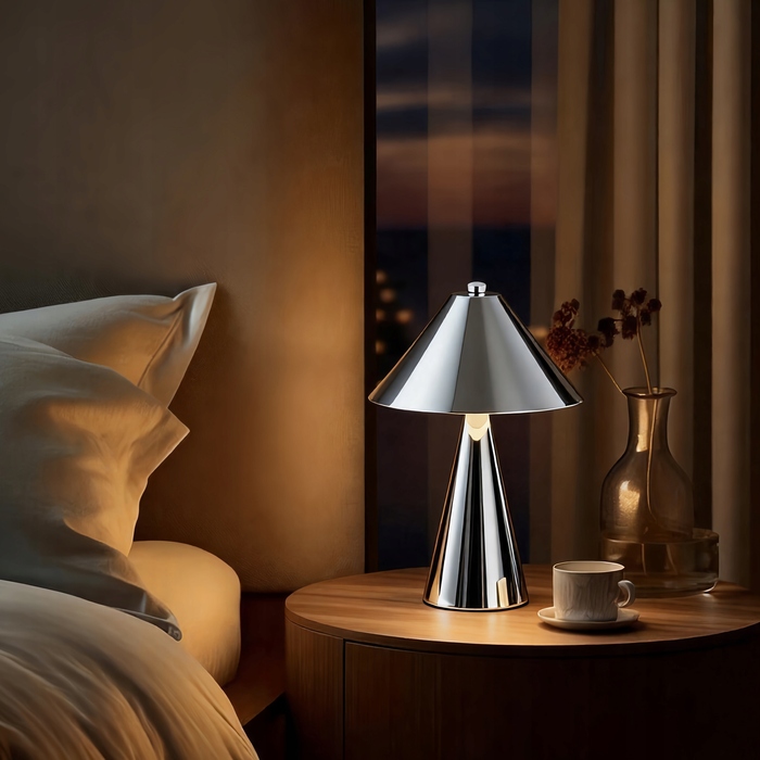 Настільна лампа EOEXZAL, срібляста, 12 Вт