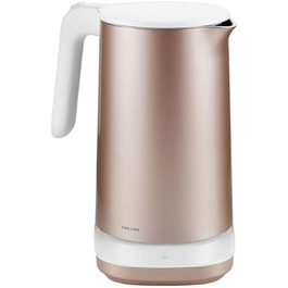 ZWILLING ENFINIGY Water Kettle Pro with Temperature Setting, Stainless Steel Scale Filter & Keep-Warm Function, 1850 Watts, 1.5 Liters, Pink
