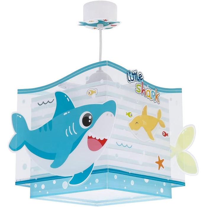 Dalber Lamp Children's Room, Children's Lamp Pendant Light, Hanging Lamp, Ceiling Light Children, Ceiling Lamp Children's Room Little Shark Sharks Animals, Ceiling Lamp Children's Room, 63472, E27