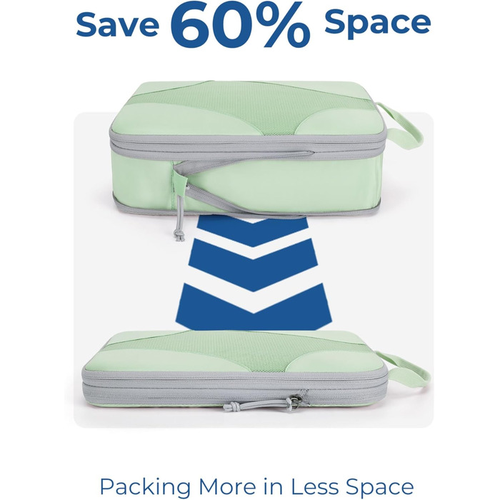 BAGSMART Набір органайзерів для одягу 6 шт. Packtaschen, компресійні кубики для подорожей, мішки для брудної білизни, рюкзак, валіза