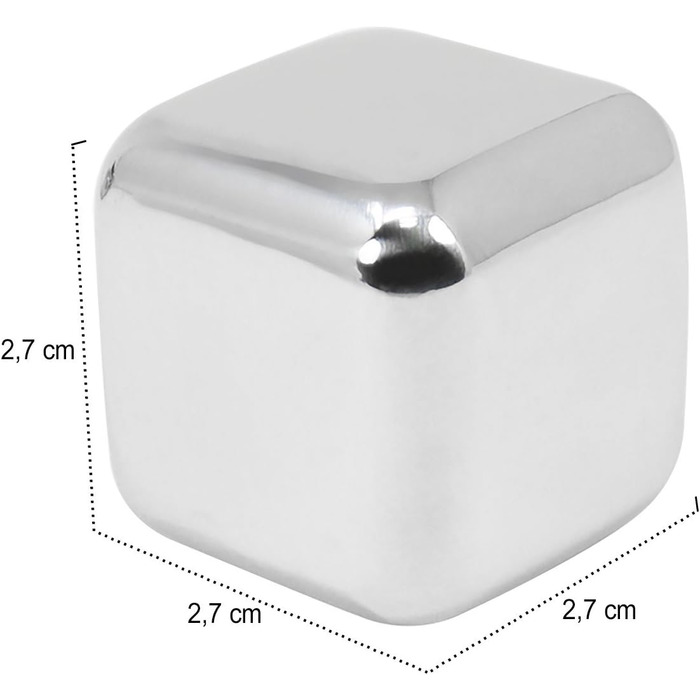 Набір для віскі Com-Four® з нержавіючої сталі: 12 кубиків льоду, мішечок для зберігання та подарункова коробка. Багаторазові кубики льоду для віскі, джину, тоніку та коньяку