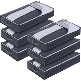 6 штук підліжкова комода, підліжкові ящики для зберігання з флісу, складані мішки для зберігання одягу, підліжкові мішки для зберігання одягу