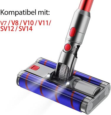 Щітка для пилососа Dyson V7 V8 V10 V11 з подвійною валиком, 360° обертання, для твердих підлог