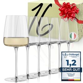 Набір склянок для білого та рожевого вина 16hundred® Moderne | 6 шт. | 450 мл | Італія