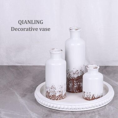 Набір керамічних ваз (3 шт.) сірого кольору для декору інтер'єру, сучасний, рустикальний стиль, для вітальні, кухні, полиці, спальні, ванної кімнати, каміна, столу, передпокою