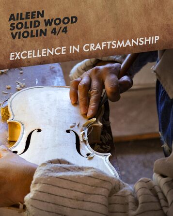 Скрипка Aileen 4/4 для дорослих та початківців, набір для дітей від 12 років, скрипка з цільної європейської сосни з підставкою для нот