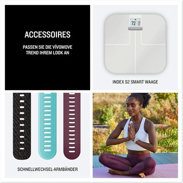 Garmin vívomove Trend – гібридний смарт-годинник з аналоговими стрілками та сенсорним дисплеєм, фітнес-функціями, аналізом сну, GarminPay, сповіщеннями та до 5 днів роботи від акумулятора (Trend, кремове золото)