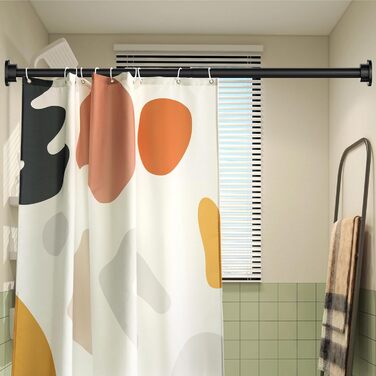 Дзеркальна штанга для душу Onpira® без свердління - штанга для душової завіси та гардини | 5 розмірів 40–230 см | 3 кольори: чорний, білий | Міцна фіксація до 12 кг (чорний, 40-60см)