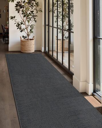 Килимок кухонний неслизький, 61x183 см, сірий, 4 мм, для кухні, перед пральною машиною, коридору